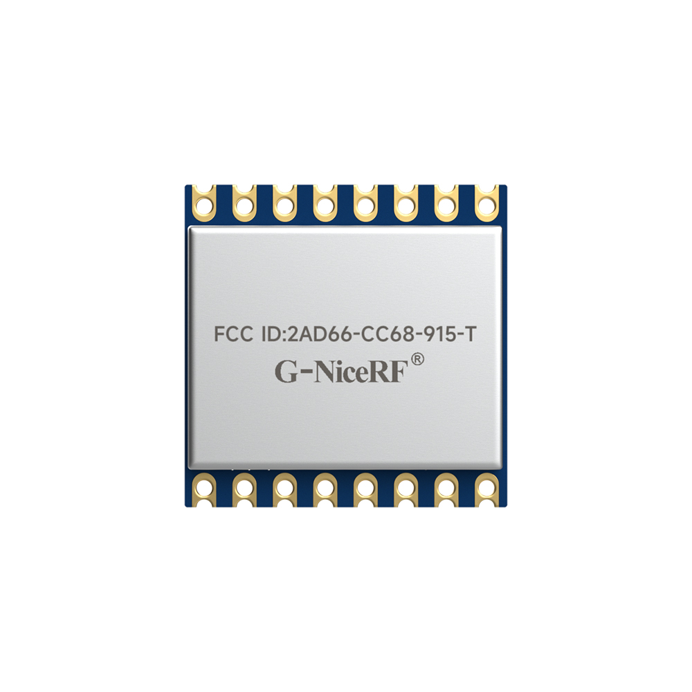 LoRa-CC68-915-T: Módulo transceptor inalámbrico LoRa LLCC68 con certificación FCC ID y TCXO para comunicación estable y protección ESD