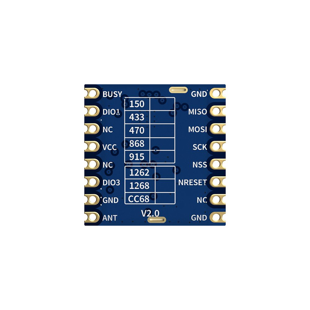 LoRa-CC68-915-T: Módulo transceptor inalámbrico LoRa LLCC68 con certificación FCC ID y TCXO para comunicación estable y protección ESD