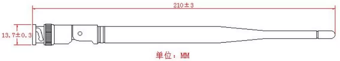 Antena de varilla 868 SW868-ZD210-Tamaño BNC Antena de varilla 868 SW868-ZD210-Tamaño BNC