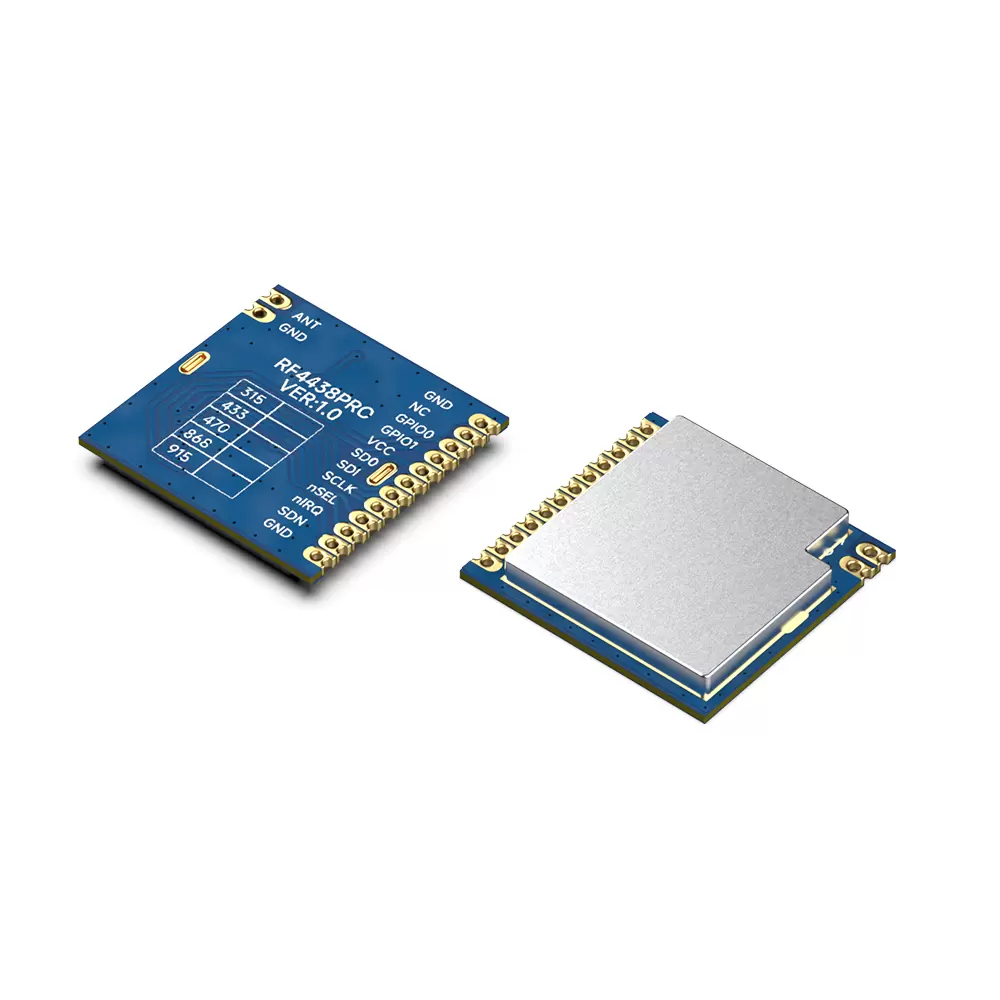 RF4438PRO: Módulo RF frontal Si4438 de 433 MHz y 100 mW