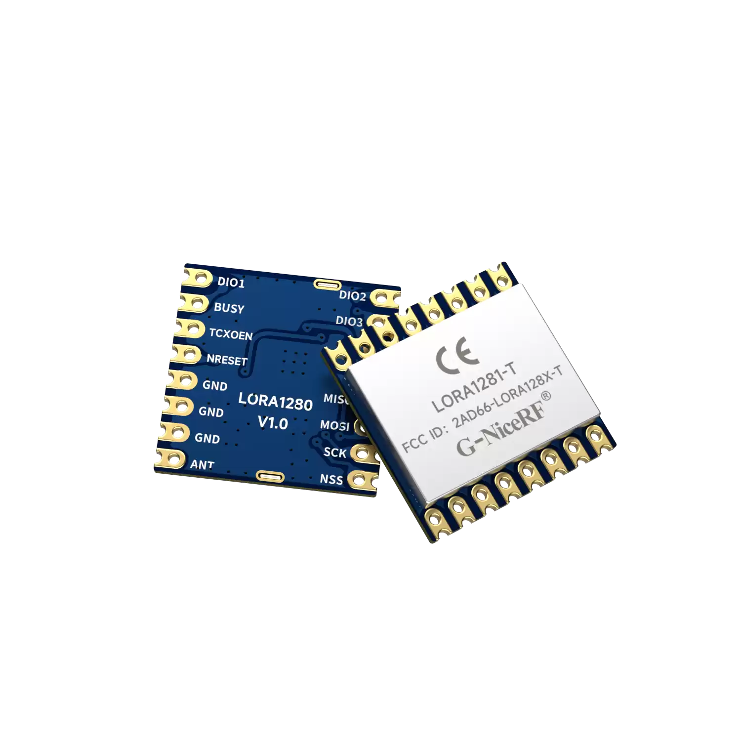 LoRa1281-TCXO: Certificación FCC ID y CE-RED Módulo certificado SX1281 de 2,4 GHz compatible con medición de distancia