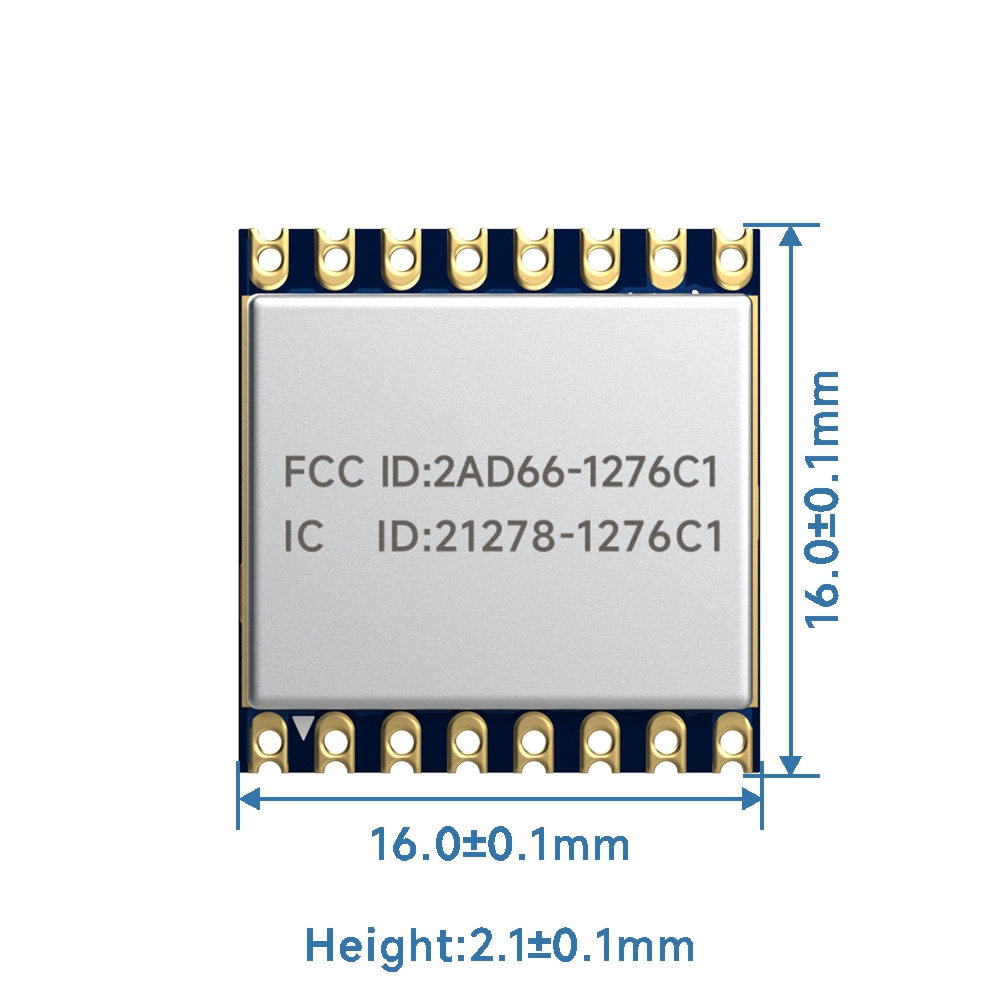 LoRa1276-C1-915: Módulo LoRa SX1276 de 915 MHz con certificación FCC ID y protección ESD