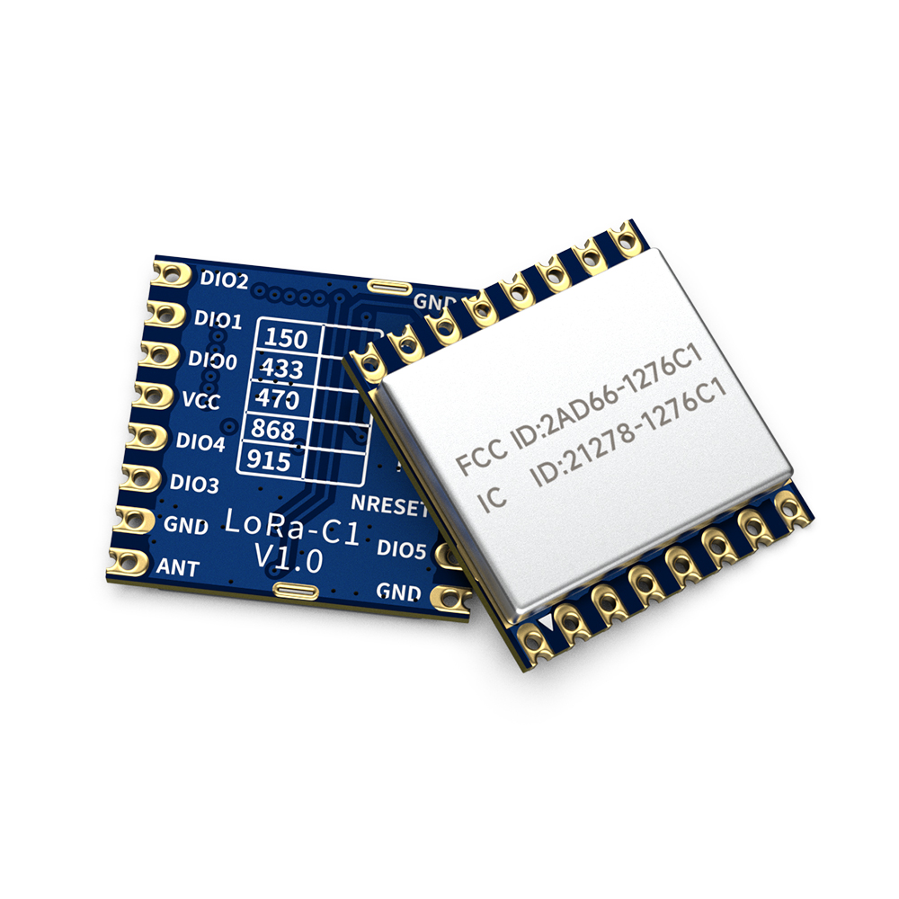 LoRa1276-C1-915: Módulo LoRa SX1276 de 915 MHz con certificación FCC ID y protección ESD