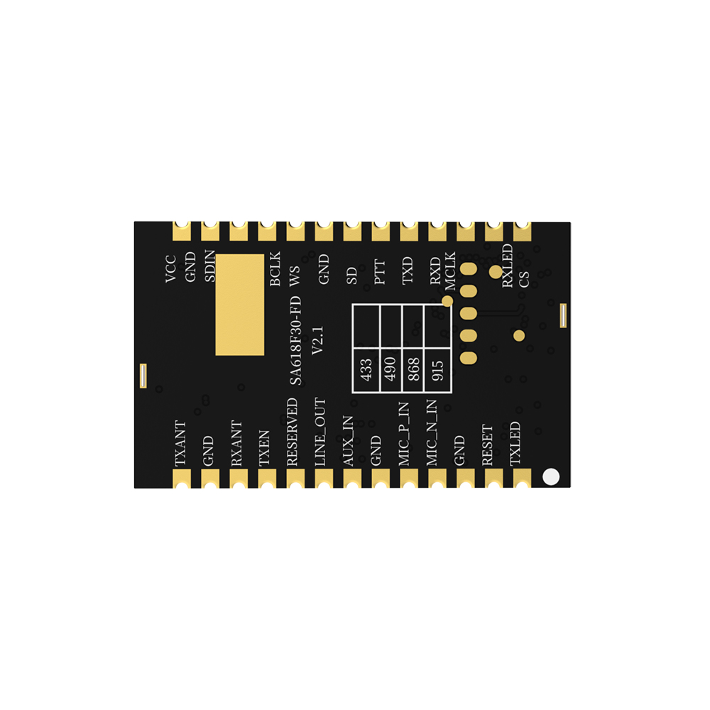 El módulo de transmisión de datos inalámbrico full-duplex SA618F30-FD admite transmisión simultánea de 8 vías