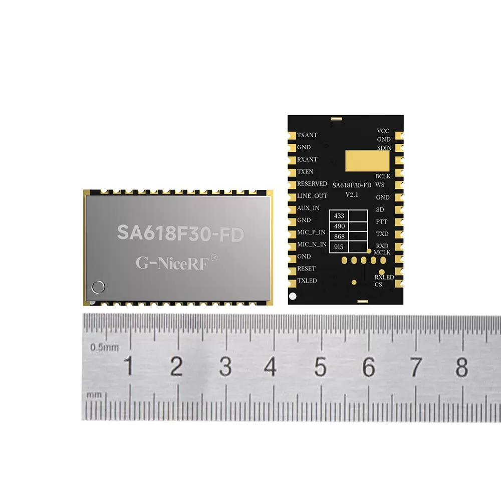 SA618F30-FD: módulo de transmisión de datos inalámbrica full-duplex que admite transmisión simultánea de 8 vías