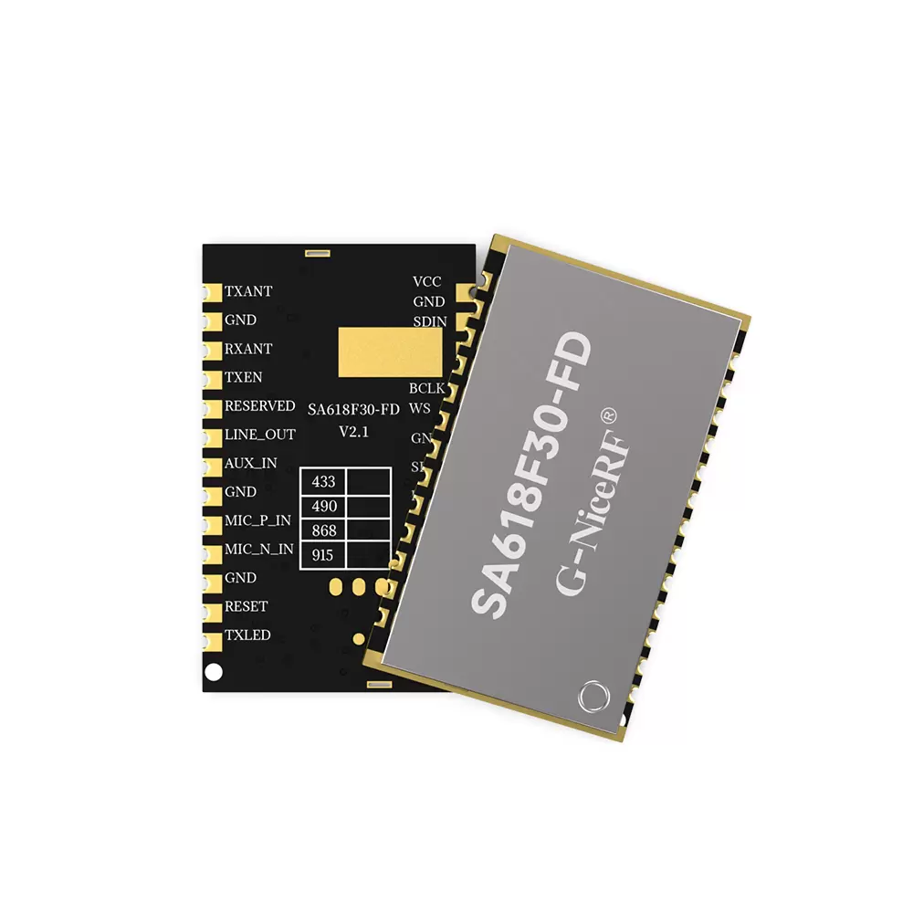 SA618F30-FD: módulo de transmisión de datos inalámbrica full-duplex que admite transmisión simultánea de 8 vías