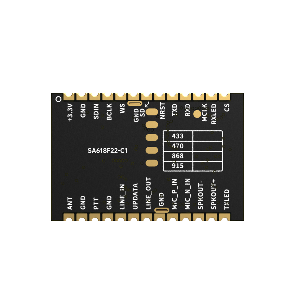 Módulo de transmisión full-duplex todo en uno inalámbrico digital y de audio SA618F22-C1