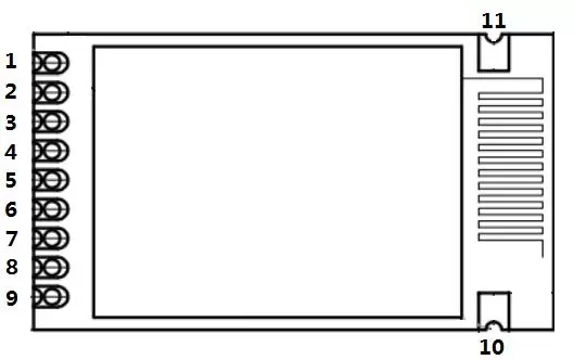 Definición de pines del módulo de baliza integrada de 2,4 GHz Beacon128 Definición de pines del módulo de baliza integrada de 2,4 GHz Beacon128