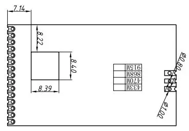 Dimensiones mecánicas del módulo de puerta de enlace LoRaWan Definición de pines del módulo de puerta de enlace LoRaWan LoRaWan1301 Dimensiones mecánicas del módulo de puerta de enlace LoRaWan Definición de pines del módulo de puerta de enlace LoRaWan LoRaWan1301
