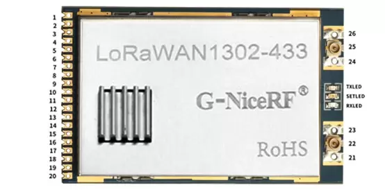 Definición de pin del módulo de puerta de enlace LoRaWan LoRaWan1302