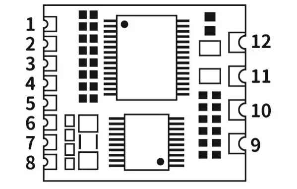 Definición de pines del módulo receptor RF125-RX Definición de pines del módulo receptor RF125-RX