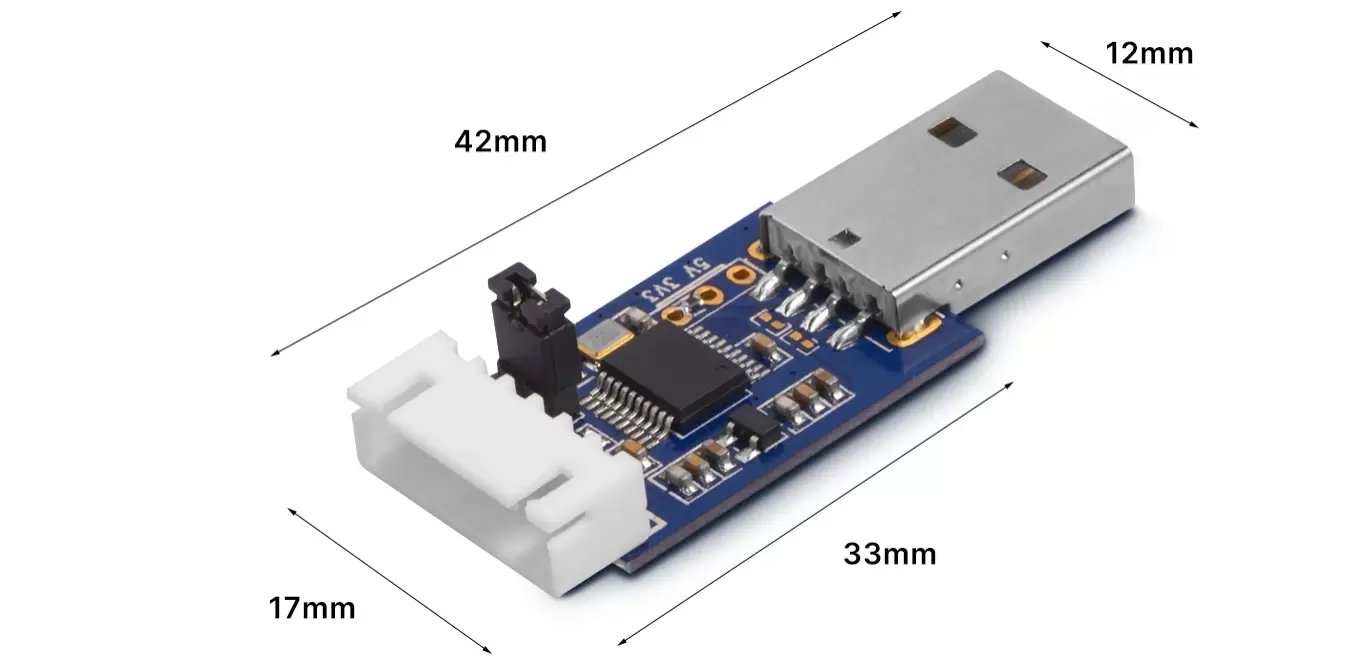 Dimensiones mecánicas del puente USB SU109