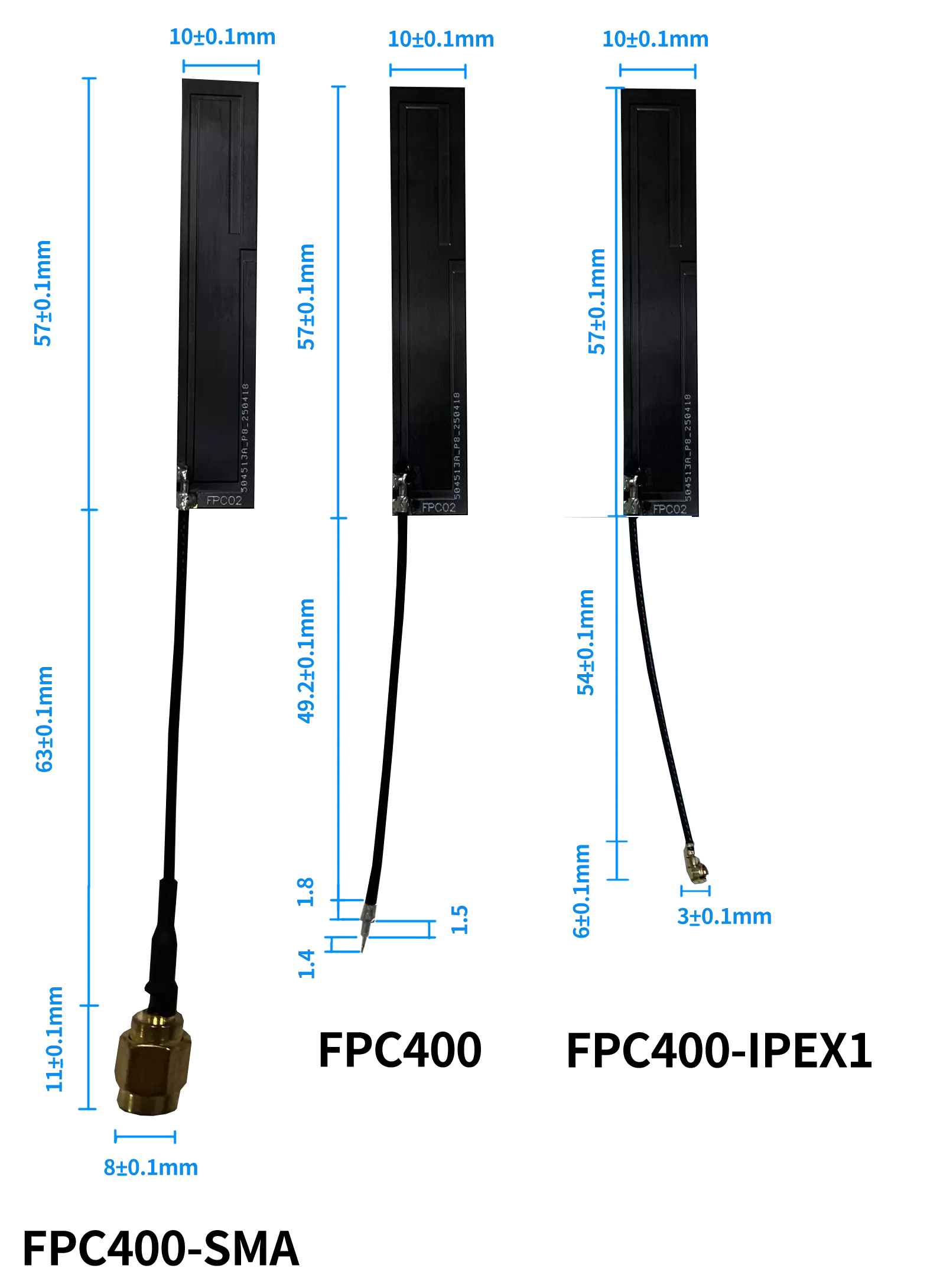Antena FPC tamaño fpc400