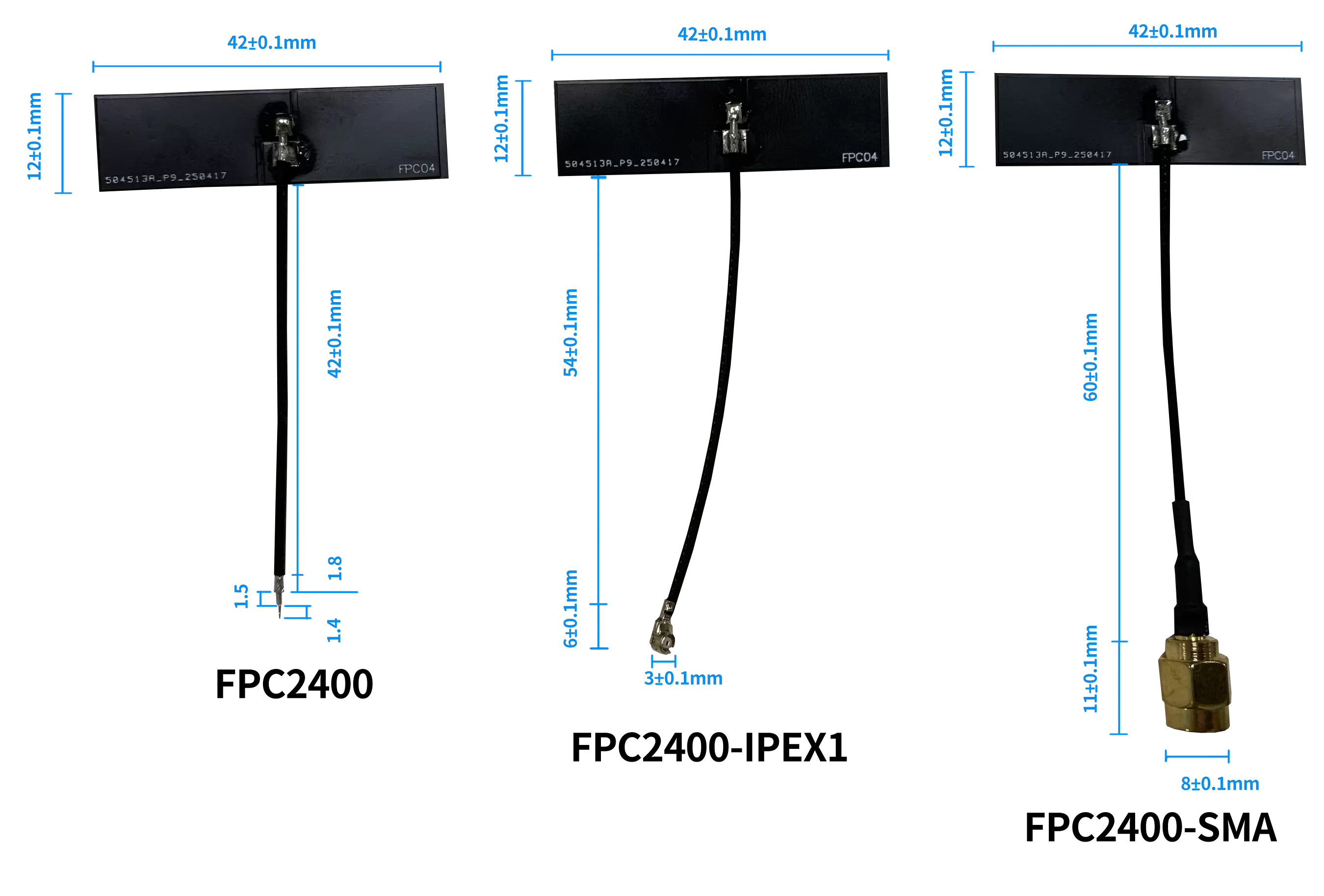 Antena FPC tamaño FPC2400 Antena FPC tamaño FPC2400