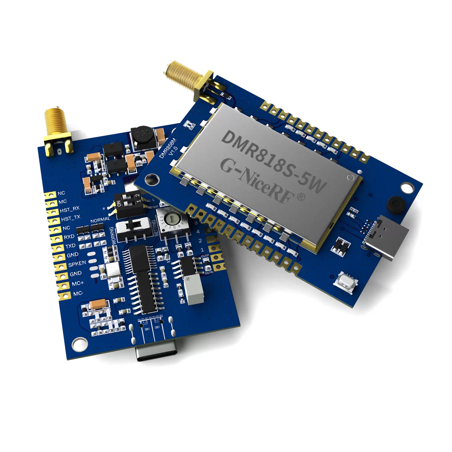 DMR858M: Walkie-talkie analógico-digital integrado de 5 W con ranura de tiempo dual DMR