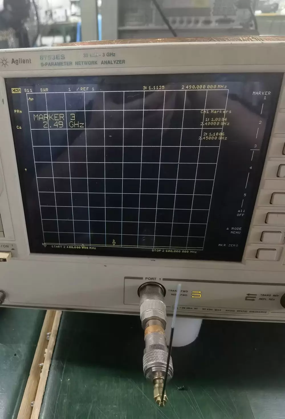 Gráficos VSWR de la antena IPEX SW2400-IPEX Gráficos VSWR de la antena IPEX SW2400-IPEX
