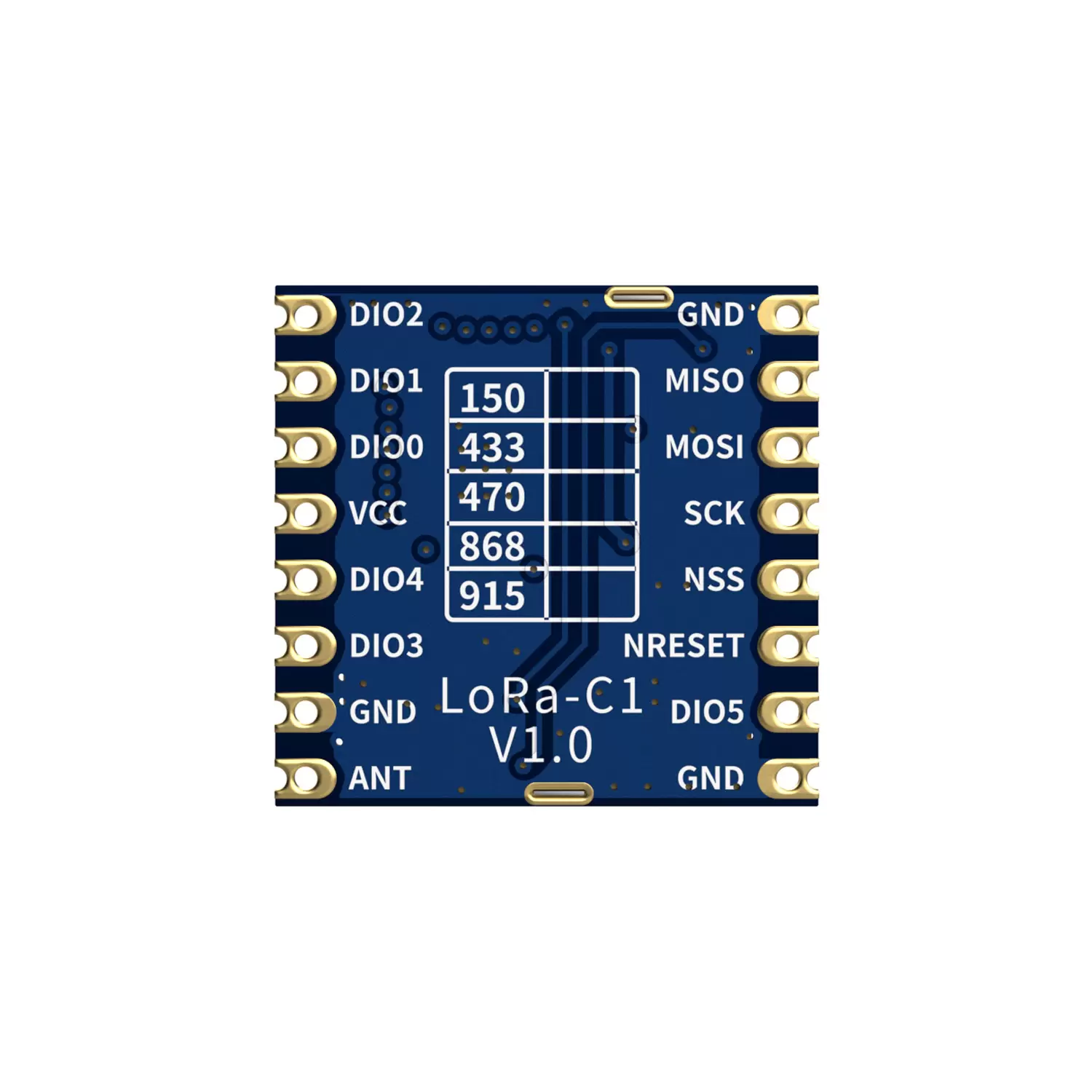 LoRa1278-C1: Módulo LoRa SX1278 de 433/470 MHz con módulo frontal SPI y protección ESD