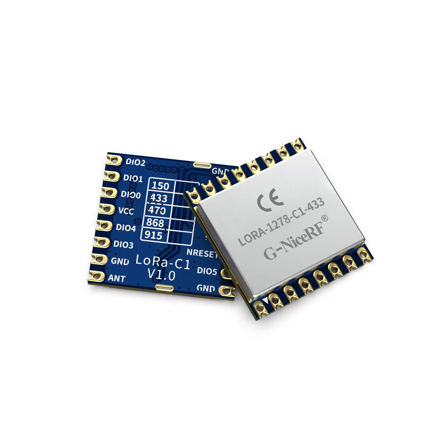 LoRa1278-C1: Módulo LoRa SX1278 de 433/470 MHz con módulo frontal SPI y protección ESD