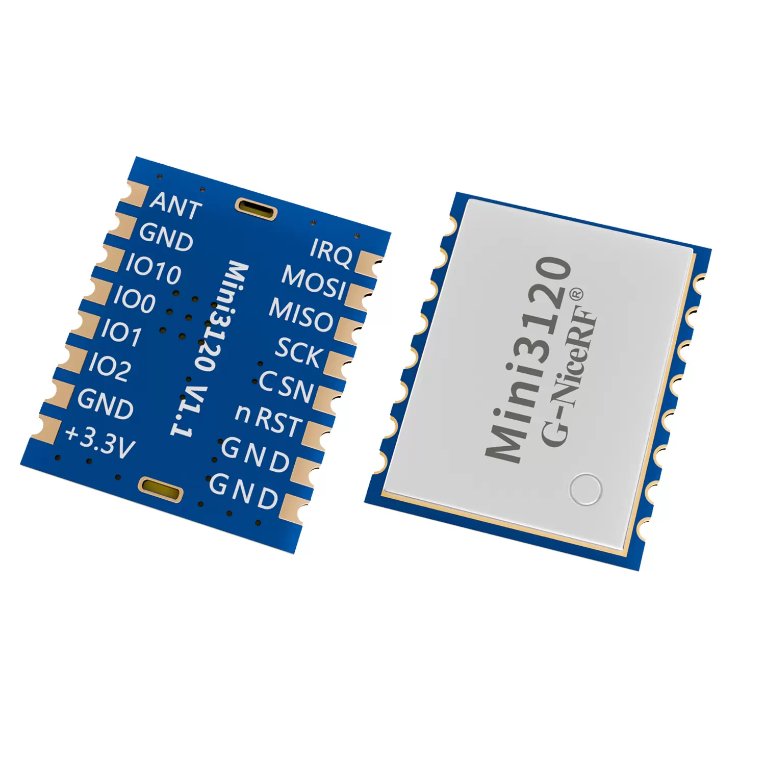 Mini3120: módulo transceptor inalámbrico de 100 mW. Tamaño ultracompacto.