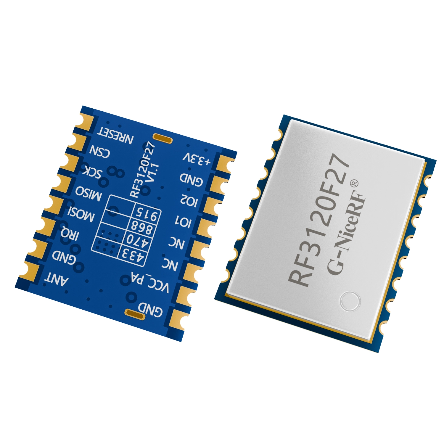 RF3120F27: Módulo transceptor inalámbrico de 800 mW con oscilador de cristal TCXO de 0,5 ppm