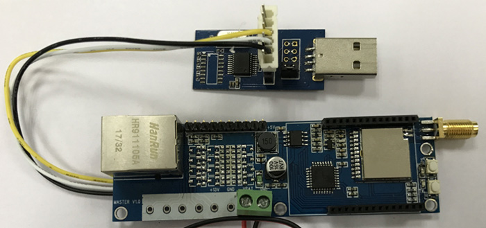 Hardware de la estación base maestra (con módulo NiceRF integrado)