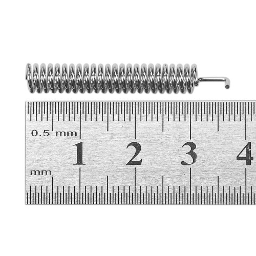 SW433-TH32DN: Antena de resorte niquelada de 433 MHz