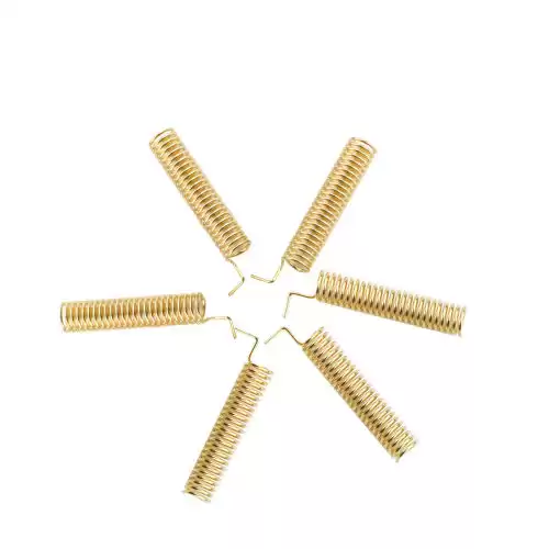 SW433-TH22: Antena de resorte helicoidal chapada en oro de 433 MHz