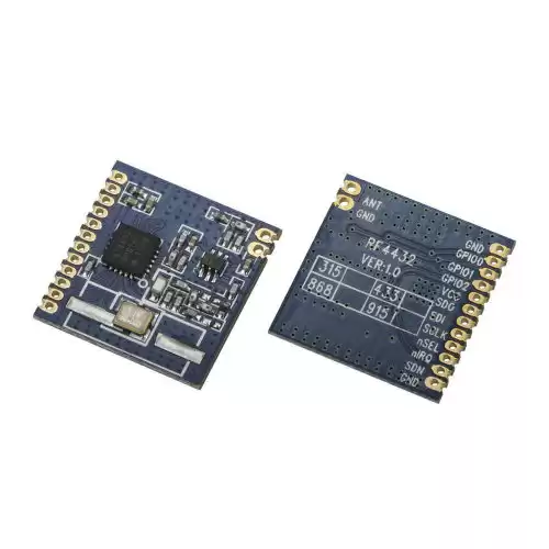 RF4432: M&oacute;dulo transceptor RF Si4432 de 100 mW con m&oacute;dulo frontal