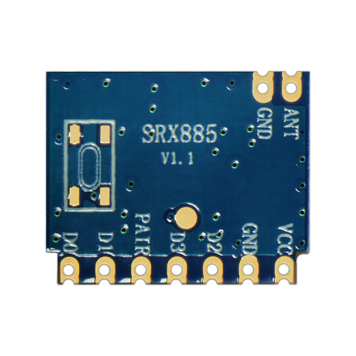 SRX885: Módulo receptor ASK de 315/433MHz con decodificación multifunción