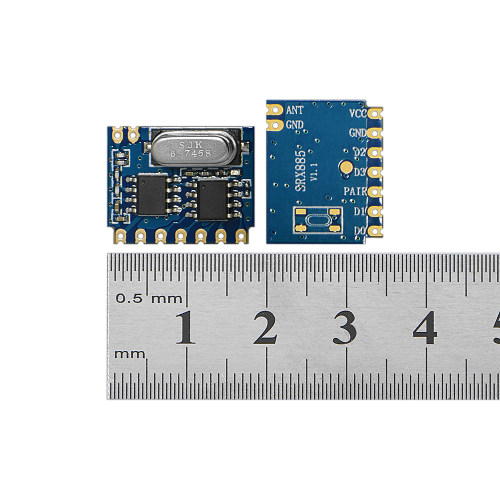 SRX885: Módulo receptor ASK de 315/433MHz con decodificación multifunción