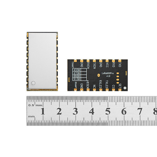 LoRa600Pro: Módulo RF LoRa de 100 mW con antena y protección ESD