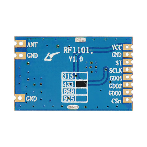 RF1101: Módulo transceptor de RF de 20 mW que utiliza Ti CC1101