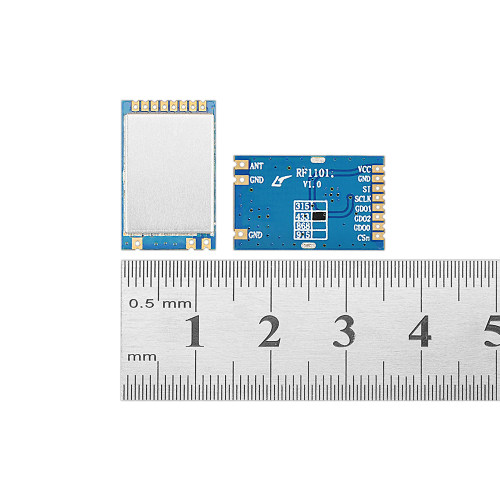 RF1101: Módulo transceptor de RF de 20 mW que utiliza Ti CC1101