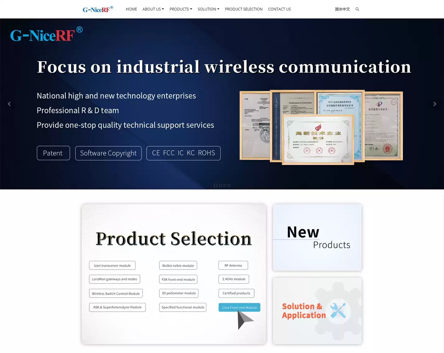 NiceRF El nuevo sitio web oficial está en línea