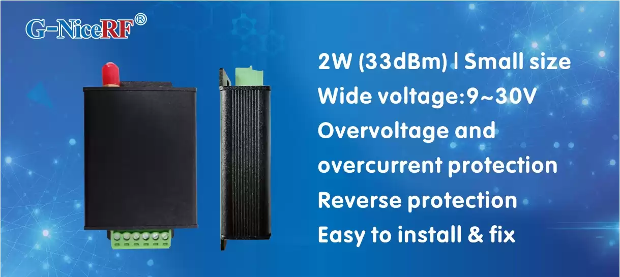 Módem Uart LoRa de voltaje amplio y tamaño pequeño de 2W LoRa6200Pro