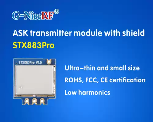 Se lanza recientemente el módulo transmisor ASK STX883Pro que puede pasar la certificación CE y FCC