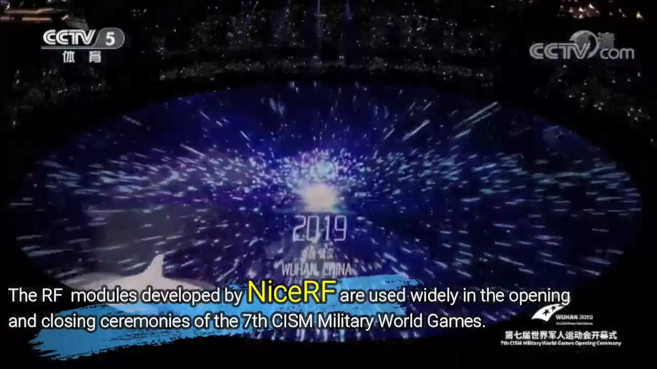 La tecnología NiceRF apoyó la ceremonia de apertura y clausura de los 7º Juegos Mundiales Militares CISM