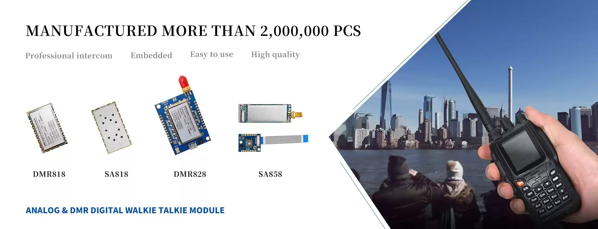 Módulo walkie talkie analógico y DMR Digital