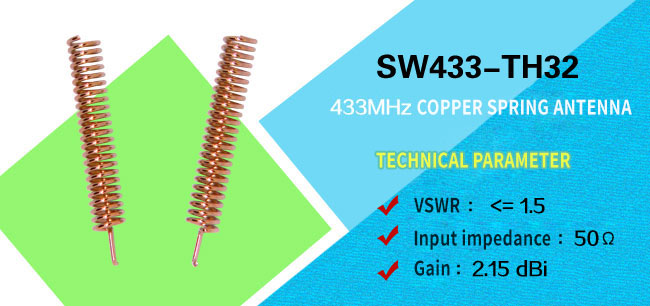 Antena de resorte de cobre de 433 MHz SW433-TH32