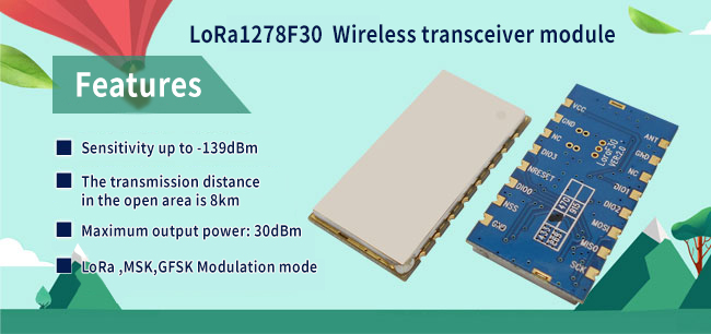 módulo transceptor inalámbrico LoRa1278F30