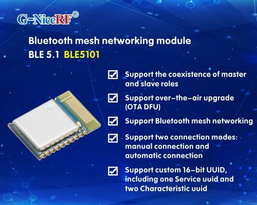 Nuevo: El módulo BLE coexistente maestro-esclavo BLE5101 adopta el protocolo BLE 5.1