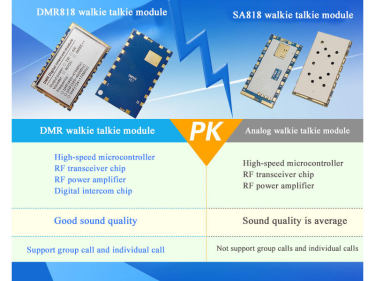 La diferencia entre el módulo walkie talkie analógico y DMR