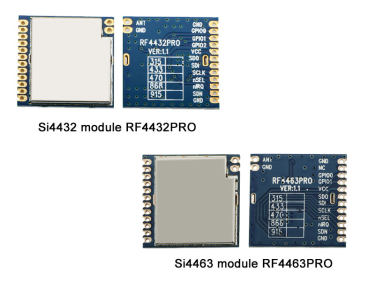 ¿Cuál es la diferencia entre el módulo Si4432 y el módulo Si4463?