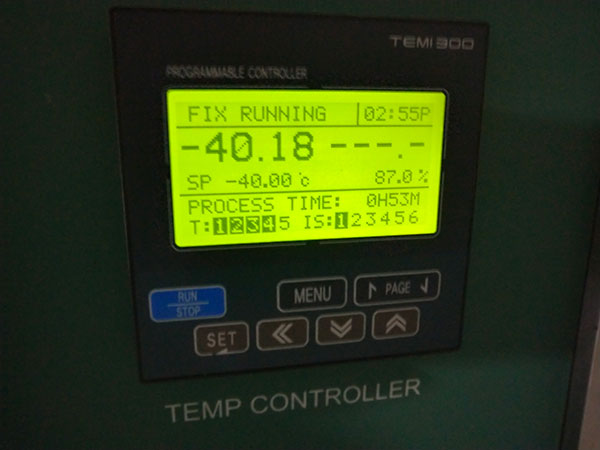 Ajuste la temperatura a – 40 ℃