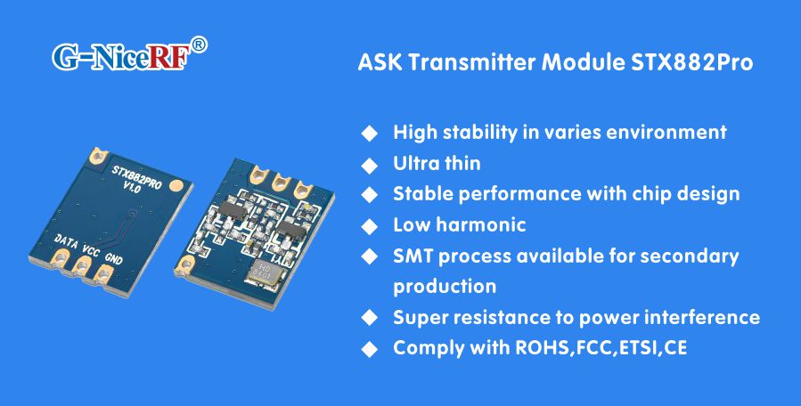 ASK módulo transmisor STX882Pro