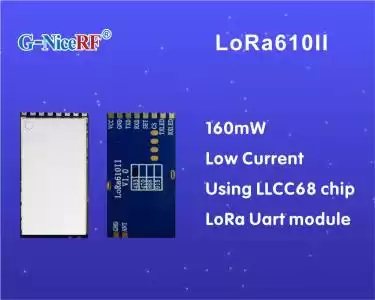 Nuevo: Módulo Uart LoRa de baja corriente de 160 mW LoRa610II con chip LLCC68