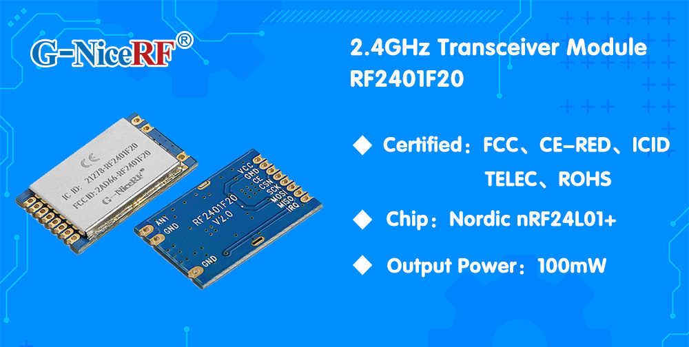 Módulo RF de 2,4 GHz RF2401F20