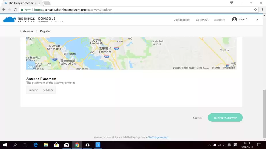 Seleccione la ubicación de la antena