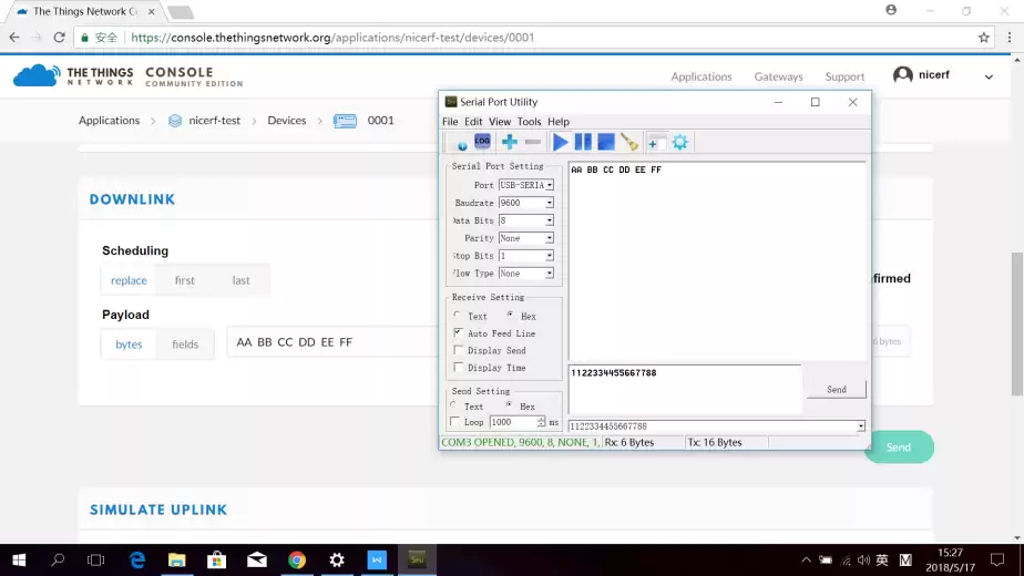 El nodo obtuvo el enlace descendente.