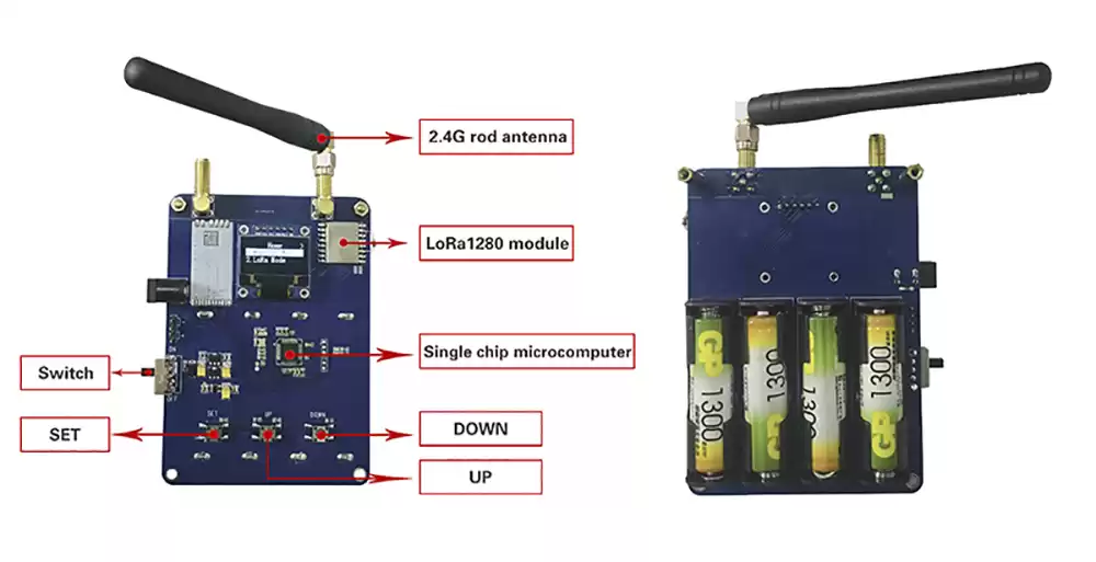 Placa de demostración de alcance del módulo SX1280 LoRa